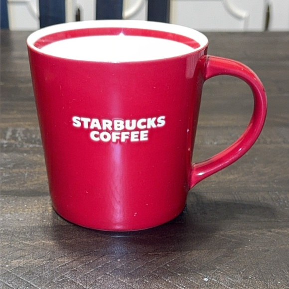 2010 Starbucks Red Coffee Tea Cup Mug NEW BONE CHINA embossed front logo - Picture 3 of 5